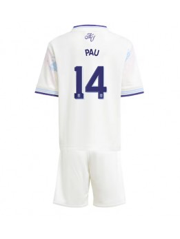 Billige Aston Villa Pau Torres #14 Tredjedraktsett Barn 2025-26 Kortermet (+ Korte bukser)